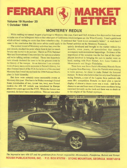 Ferrari Market Letter Vol. 19 N.20