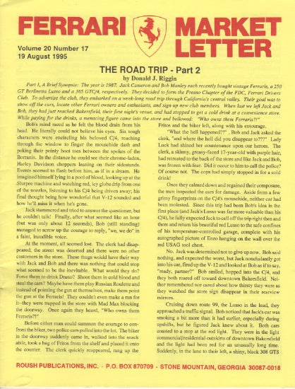 Ferrari Market Letter Vol. 20 N.17