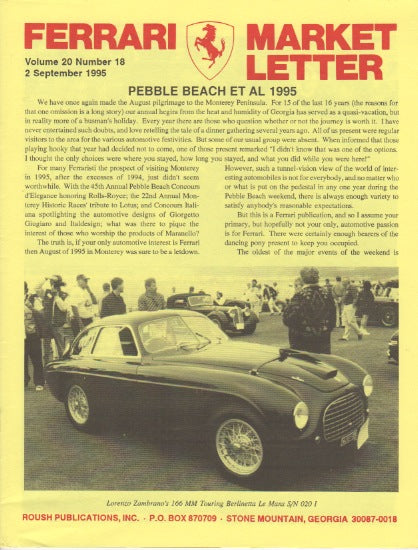 Ferrari Market Letter Vol. 20 N.18