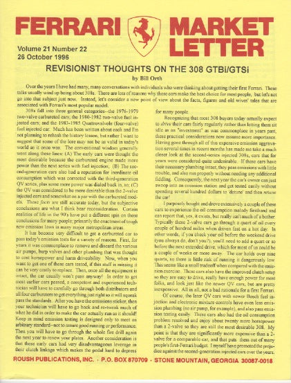 Ferrari Market Letter Vol. 21 N.22