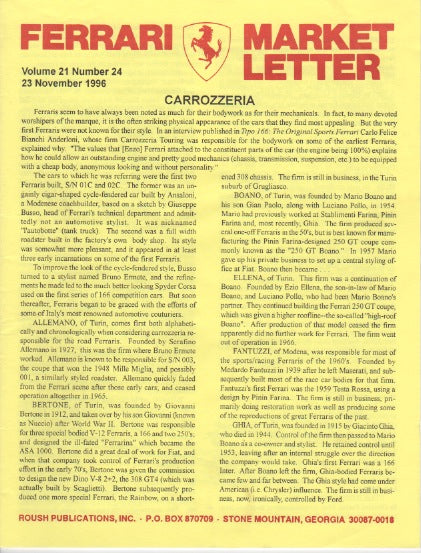 Ferrari Market Letter Vol. 21 N.24