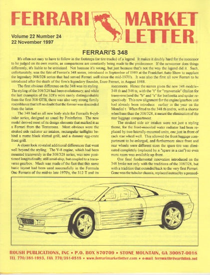 Ferrari Market Letter Vol. 22 N.24