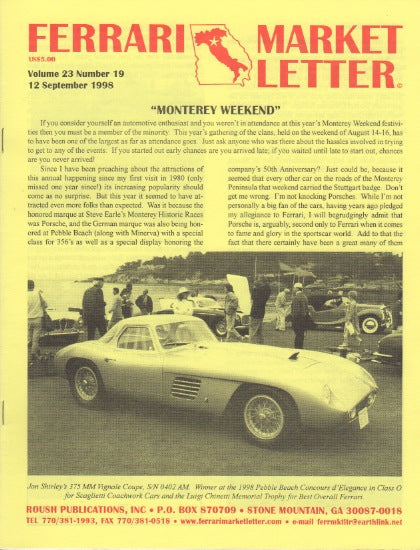 Ferrari Market Letter Vol. 23 N.19