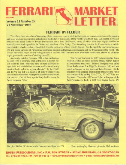 Ferrari Market Letter Vol. 23 N.24