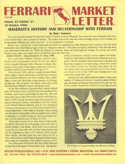 Ferrari Market Letter Vol. 24 N.21