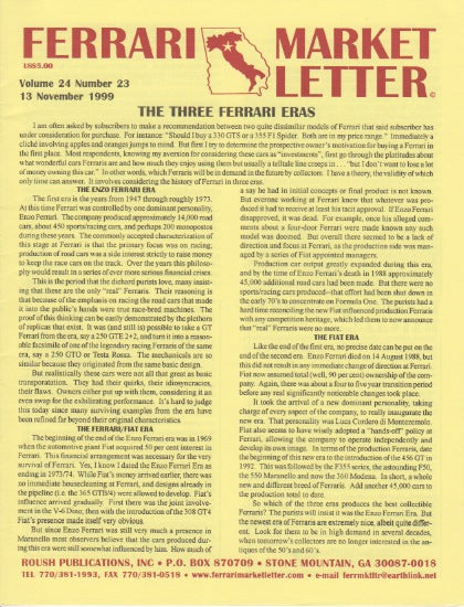 Ferrari Market Letter Vol. 24 N.23