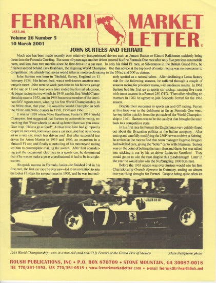 Ferrari Market Letter Vol. 26 N. 5
