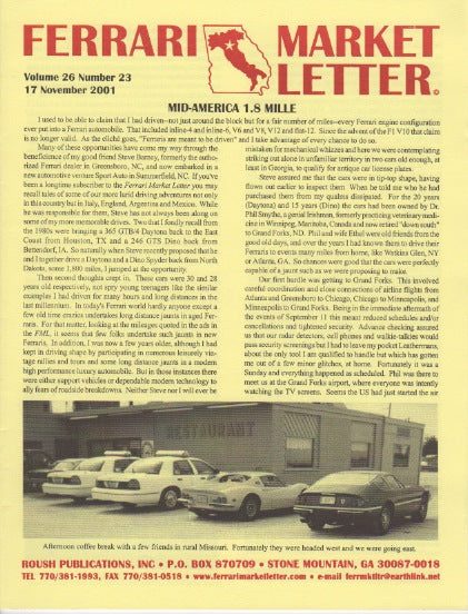 Ferrari Market Letter Vol. 26 N.23