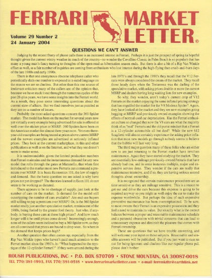Ferrari Market Letter Vol. 29 N. 2