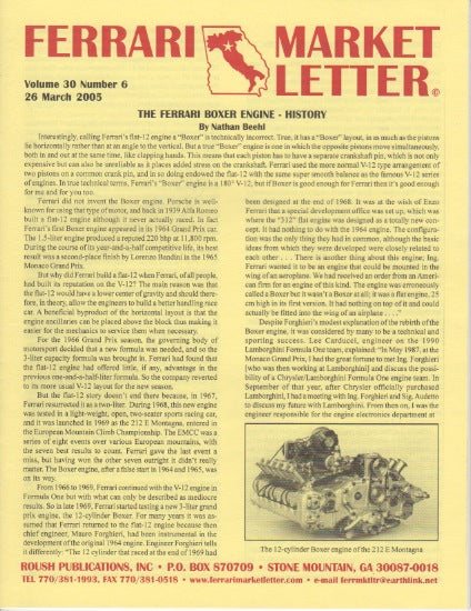 Ferrari Market Letter Vol. 30 N. 6