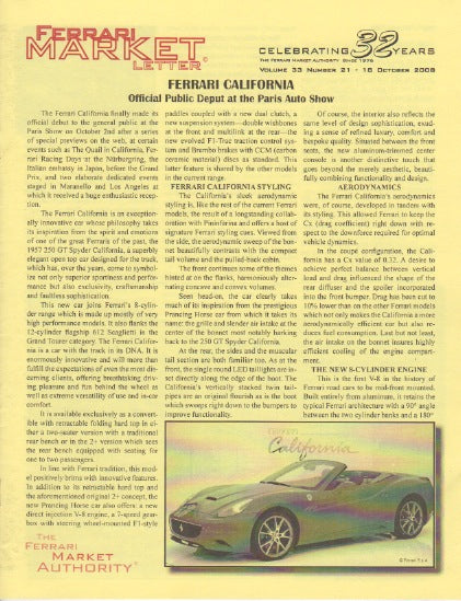 Ferrari Market Letter Vol. 33 N.21