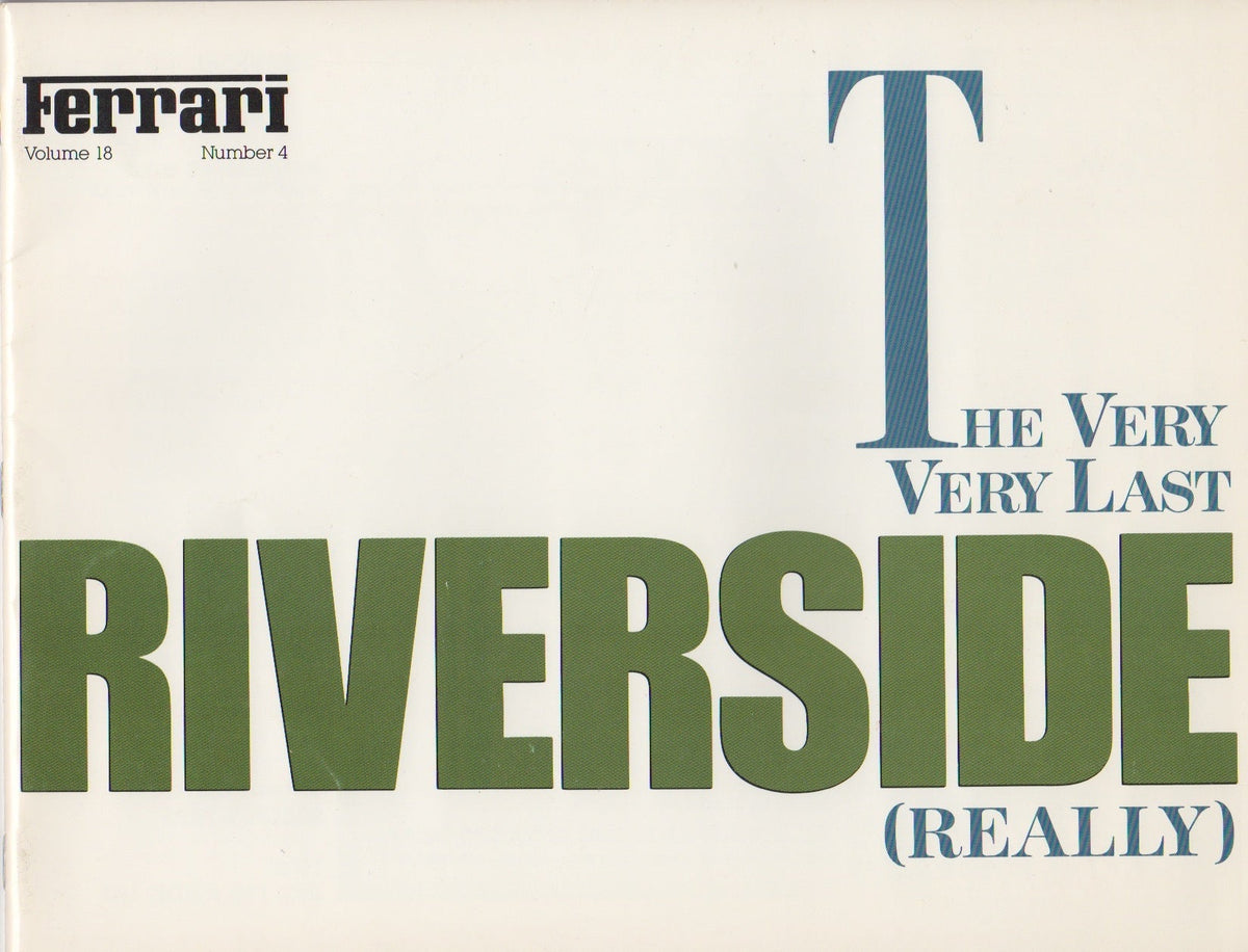 Ferrari, Newsletter of the Ferrari Owners Club (USA) 1988 - Vol 18 N 4