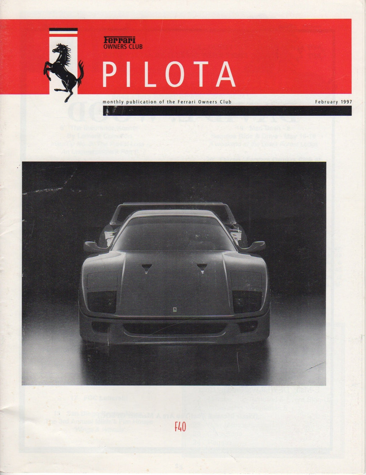 Pilota, Magazine of the Ferrari Owners Club (USA) 1997-02