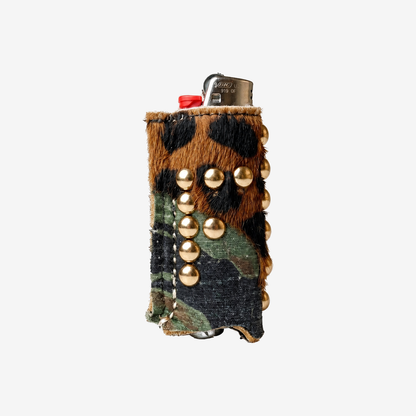 Studded Leather Lighter Case