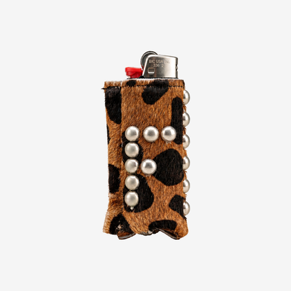 Studded Leather Lighter Case