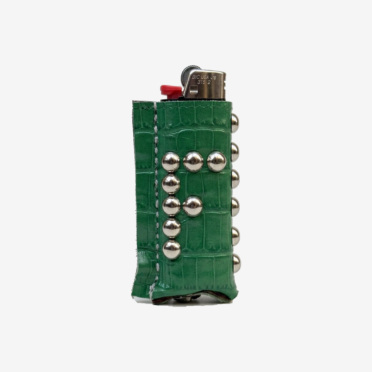 Studded Leather Lighter Case