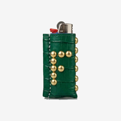 Studded Leather Lighter Case