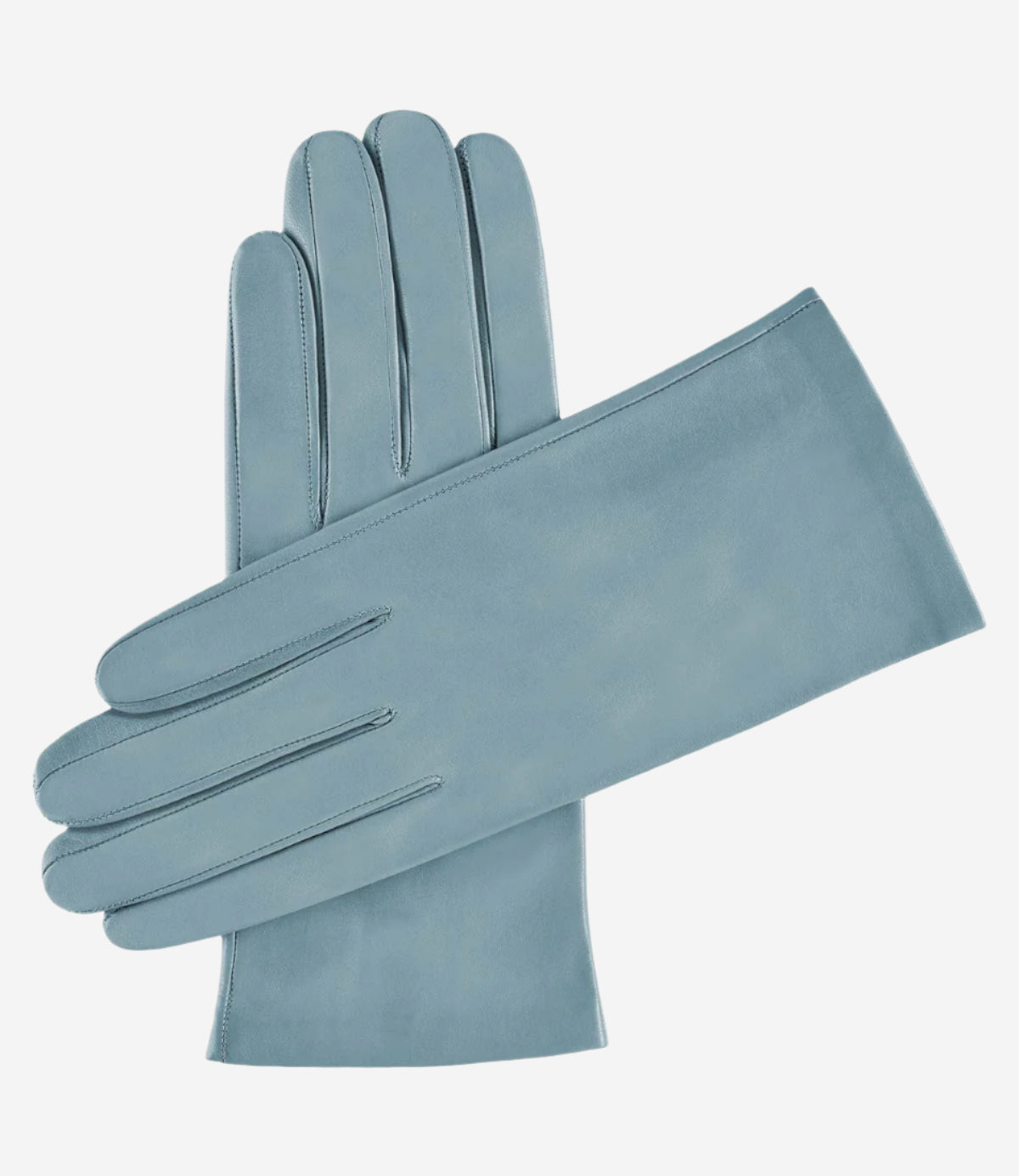Sofia (light blue) - Italian lambskin leather gloves with silk lining — photo 1 of 7