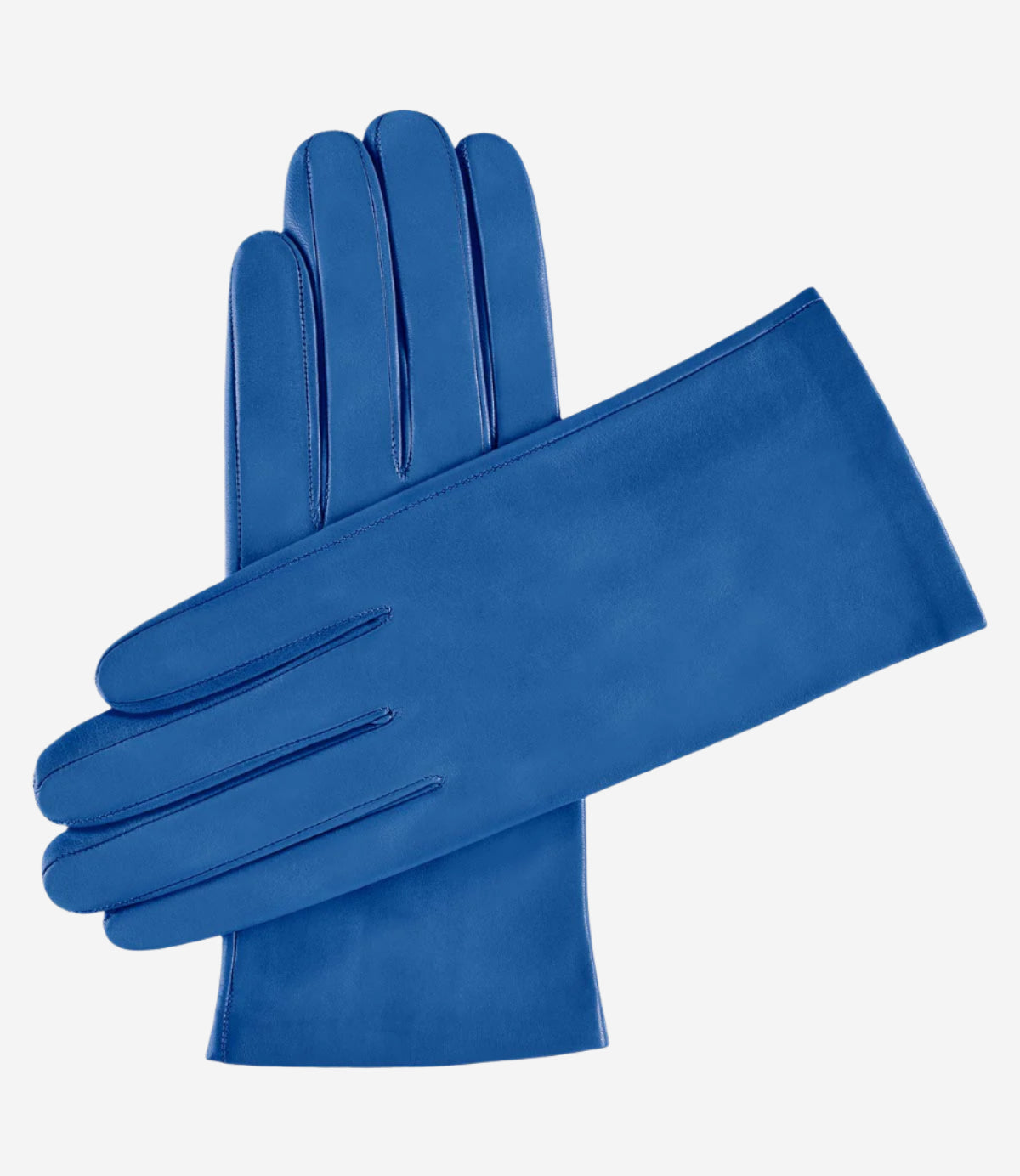 Sofia (blue) - Italian lambskin leather gloves with silk lining — photo 1 of 7