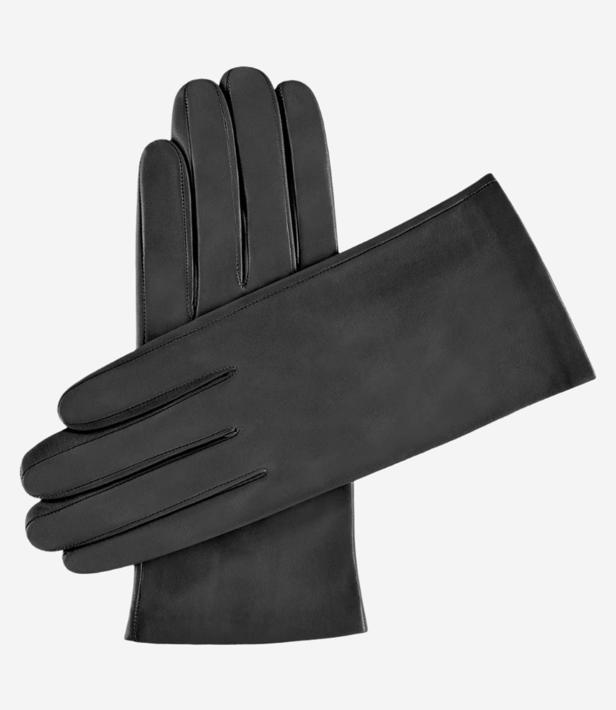 Sofia (grey) - Italian lambskin leather gloves with silk lining — photo 1 of 7