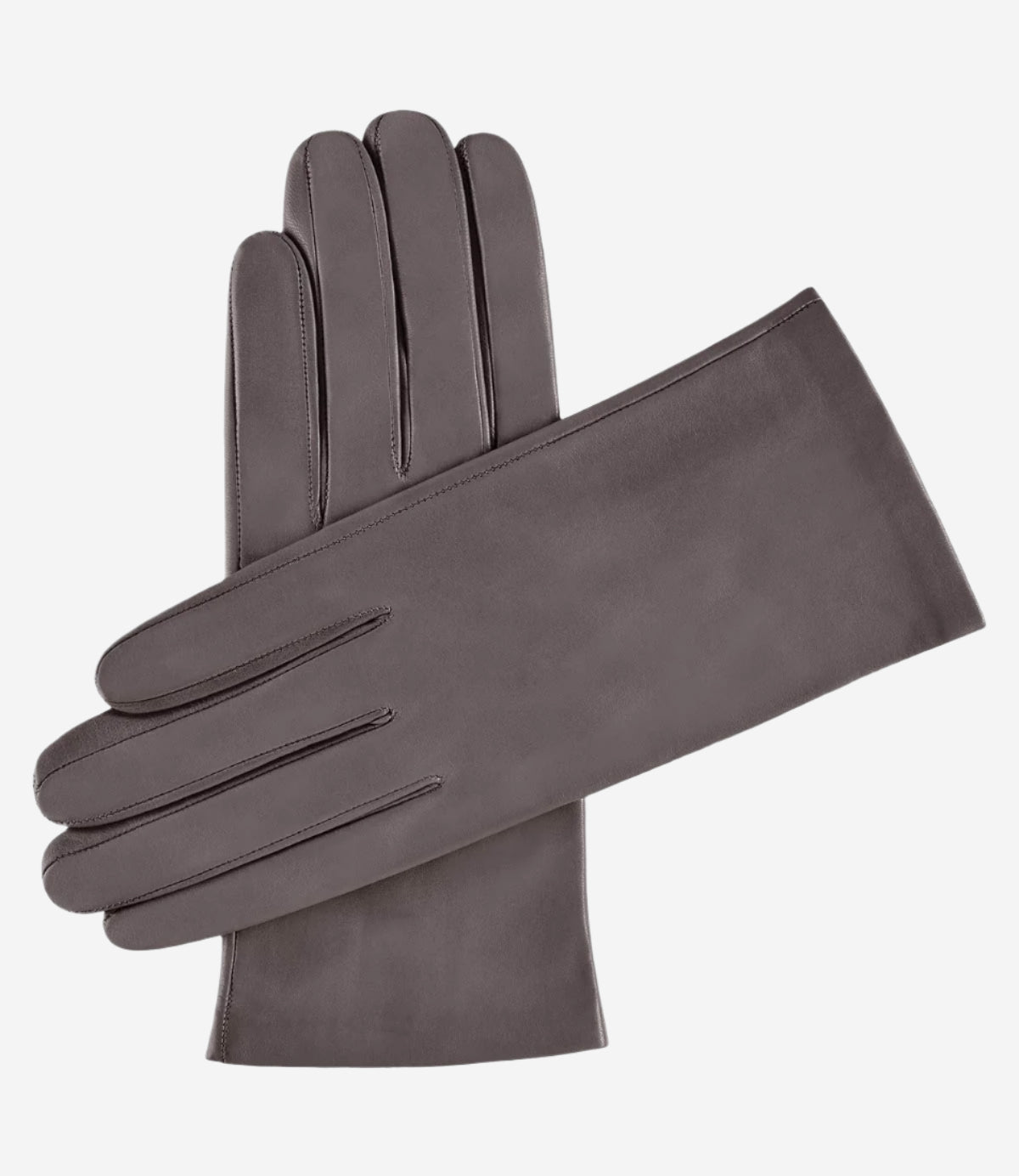 Sofia (taupe) - Italian lambskin leather gloves with silk lining — photo 1 of 7