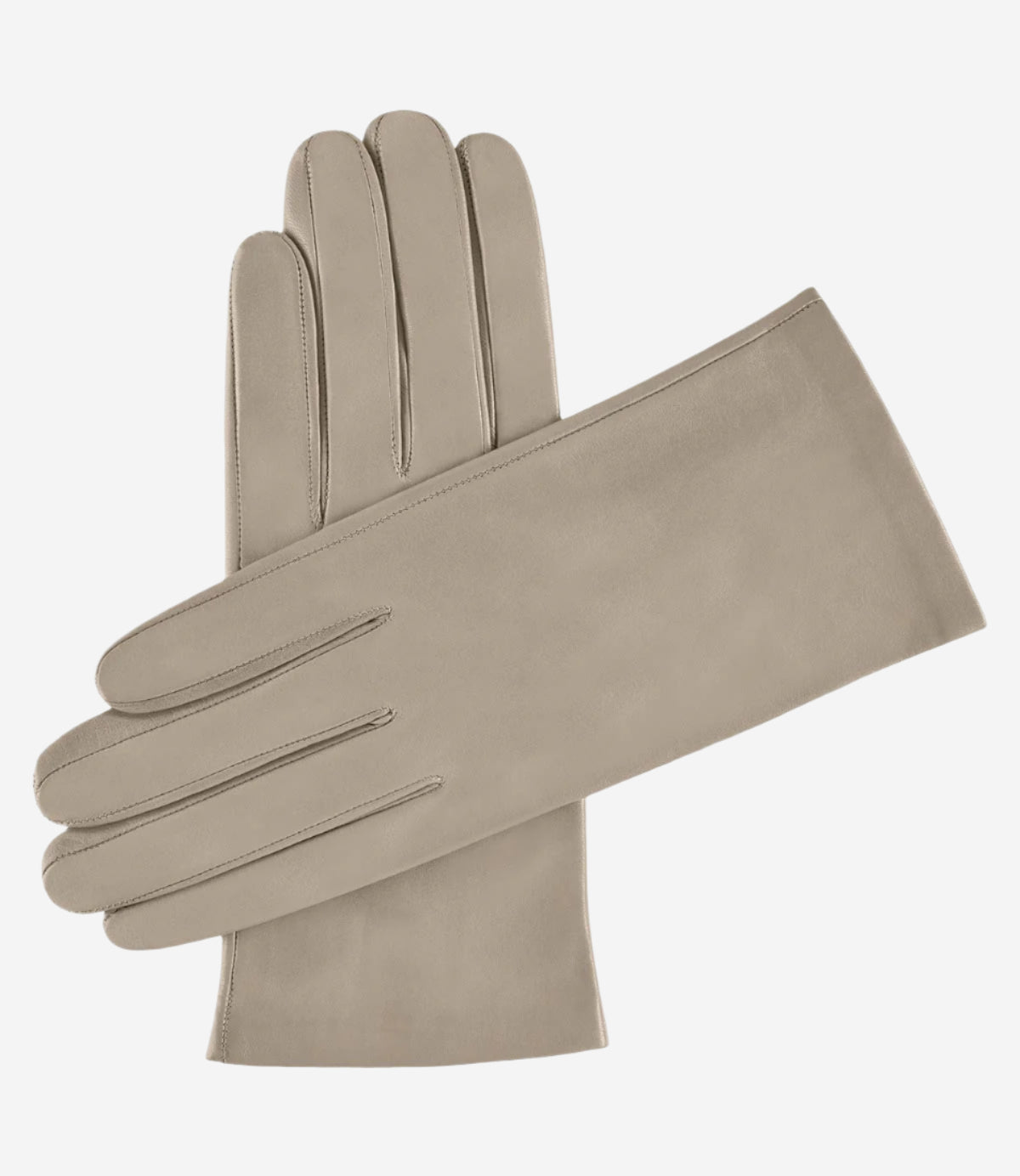 Sofia (cashew) - Italian lambskin leather gloves with silk lining — photo 1 of 7