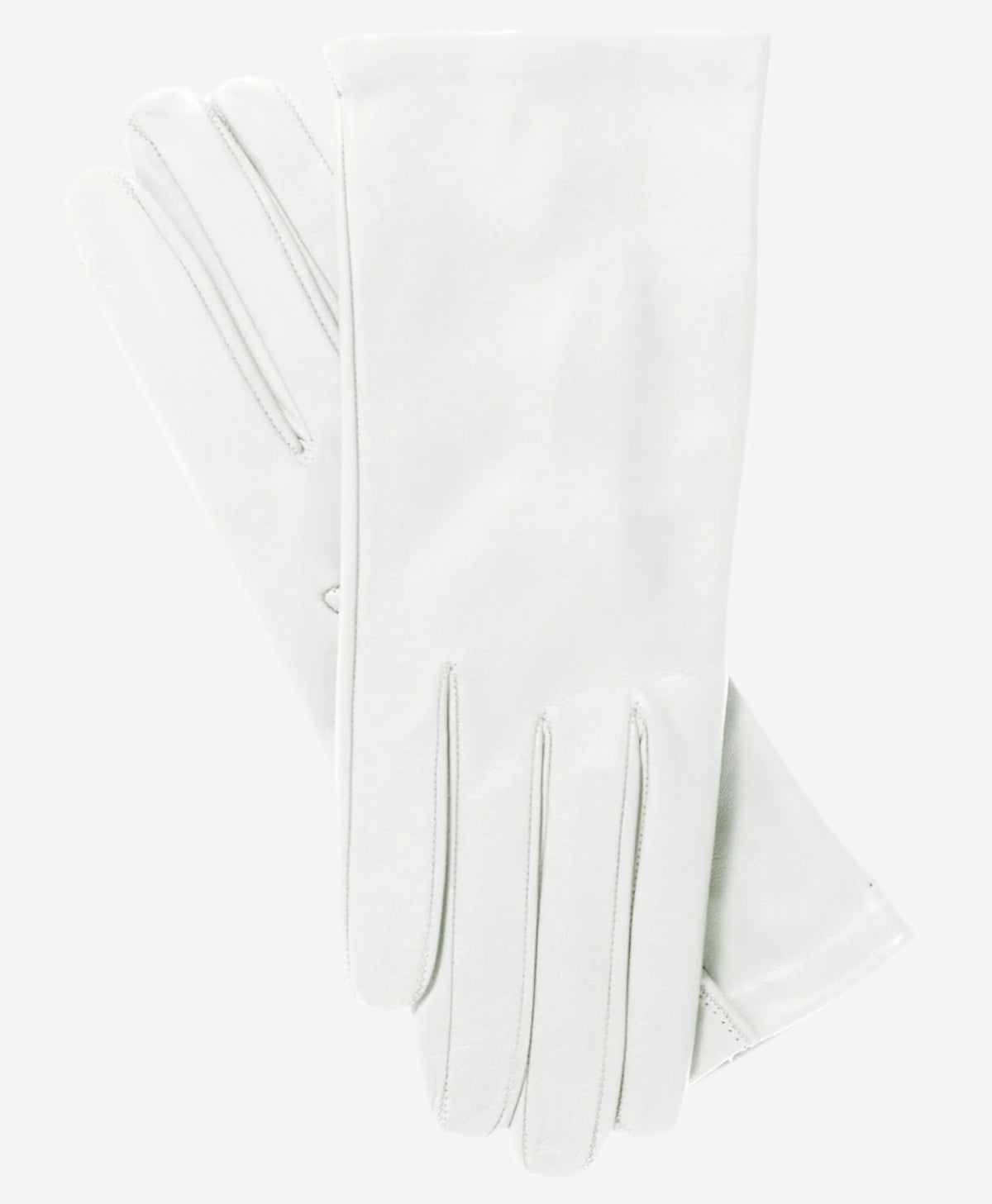 Sofia (ivory) - Italian lambskin leather gloves with silk lining — photo 1 of 7