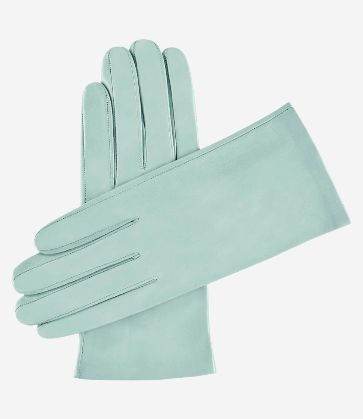 Sofia (sky) - Italian lambskin leather gloves with silk lining — photo 1 of 7