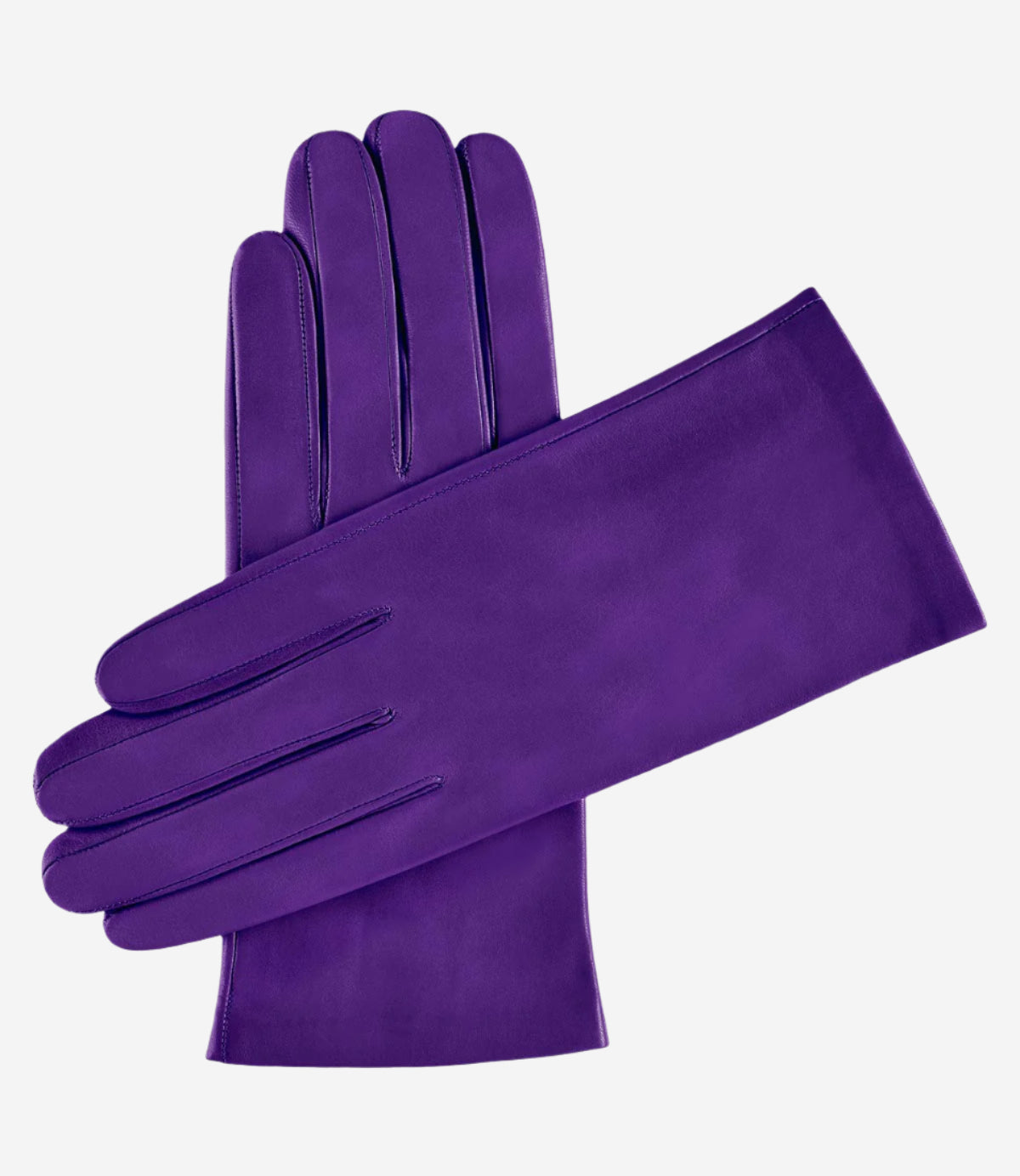 Sofia (violet) - Italian lambskin leather gloves with silk lining — photo 1 of 7