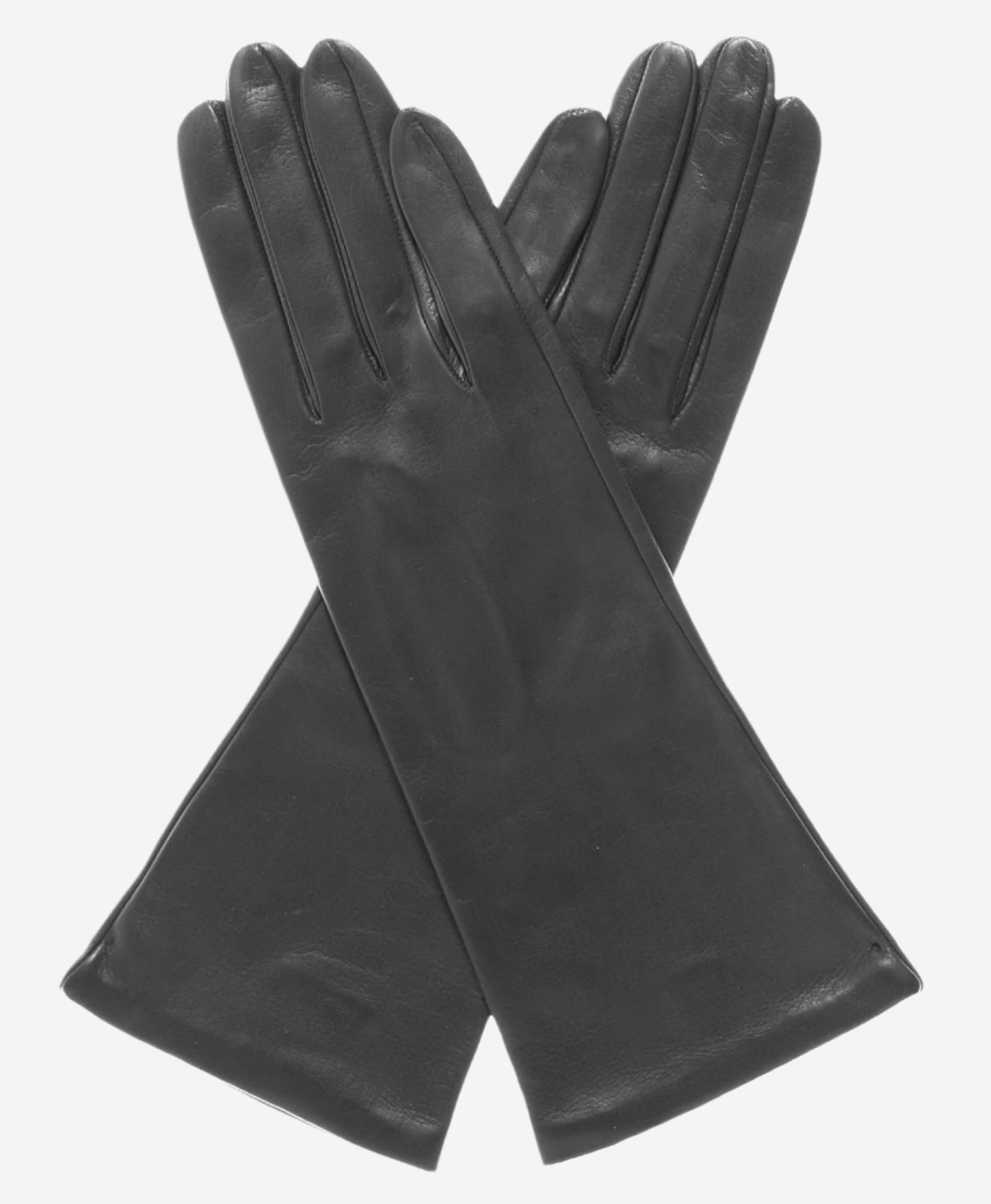 FS01W4 (black) - Italian 4-button length silk lined leather gloves — photo 1 of 8