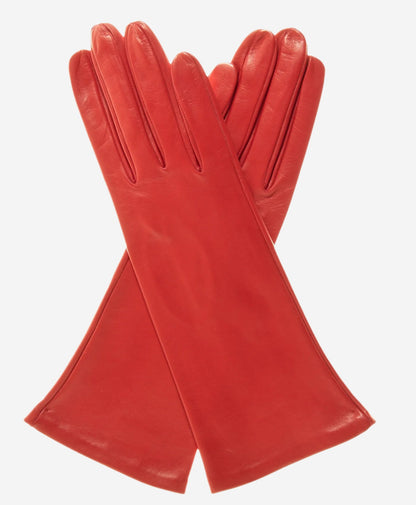 FS01W4 (rosewater) - Italian 4-button length silk lined leather gloves — photo 1 of 8