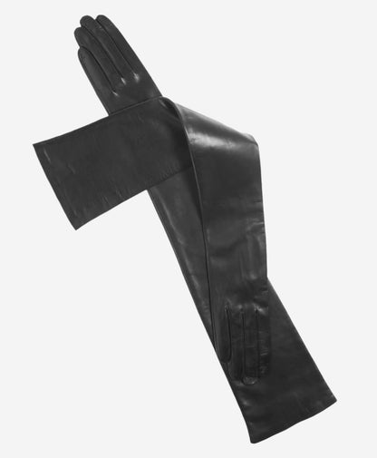 FS15W16 (black) - Italian silk lined opera leather gloves 16-button length — photo 1 of 8