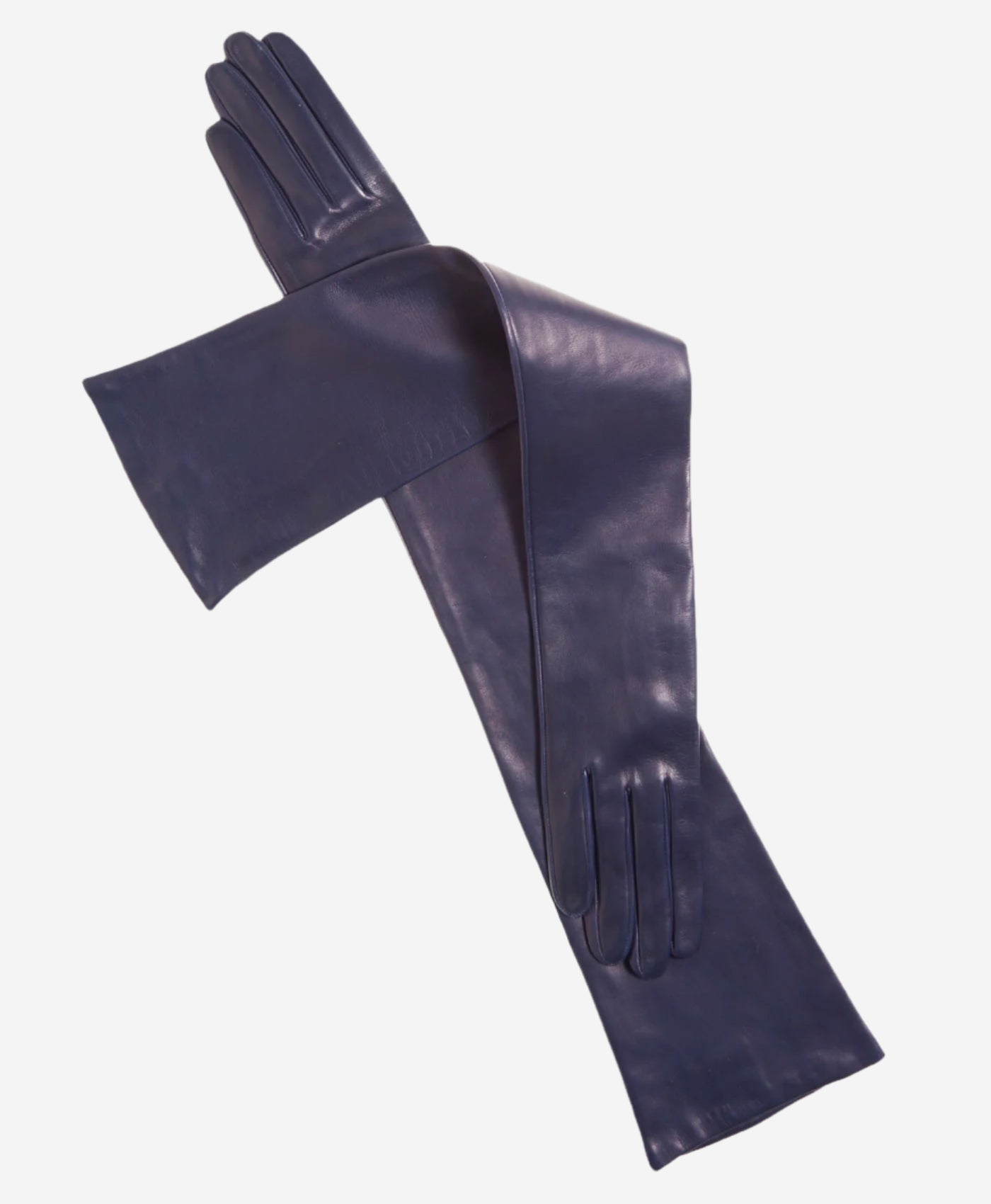 FS15W16 (hblue) - Italian silk lined opera leather gloves 16-button length — photo 1 of 8