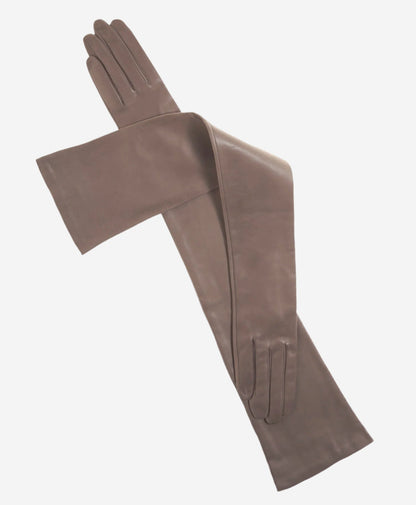 FS15W16 (taupe) - Italian silk lined opera leather gloves 16-button length — photo 1 of 8