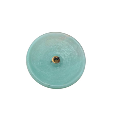 Czech Glass Turquoise Dragonfly Button 40mm - Art Nouveau Style Vintage Button