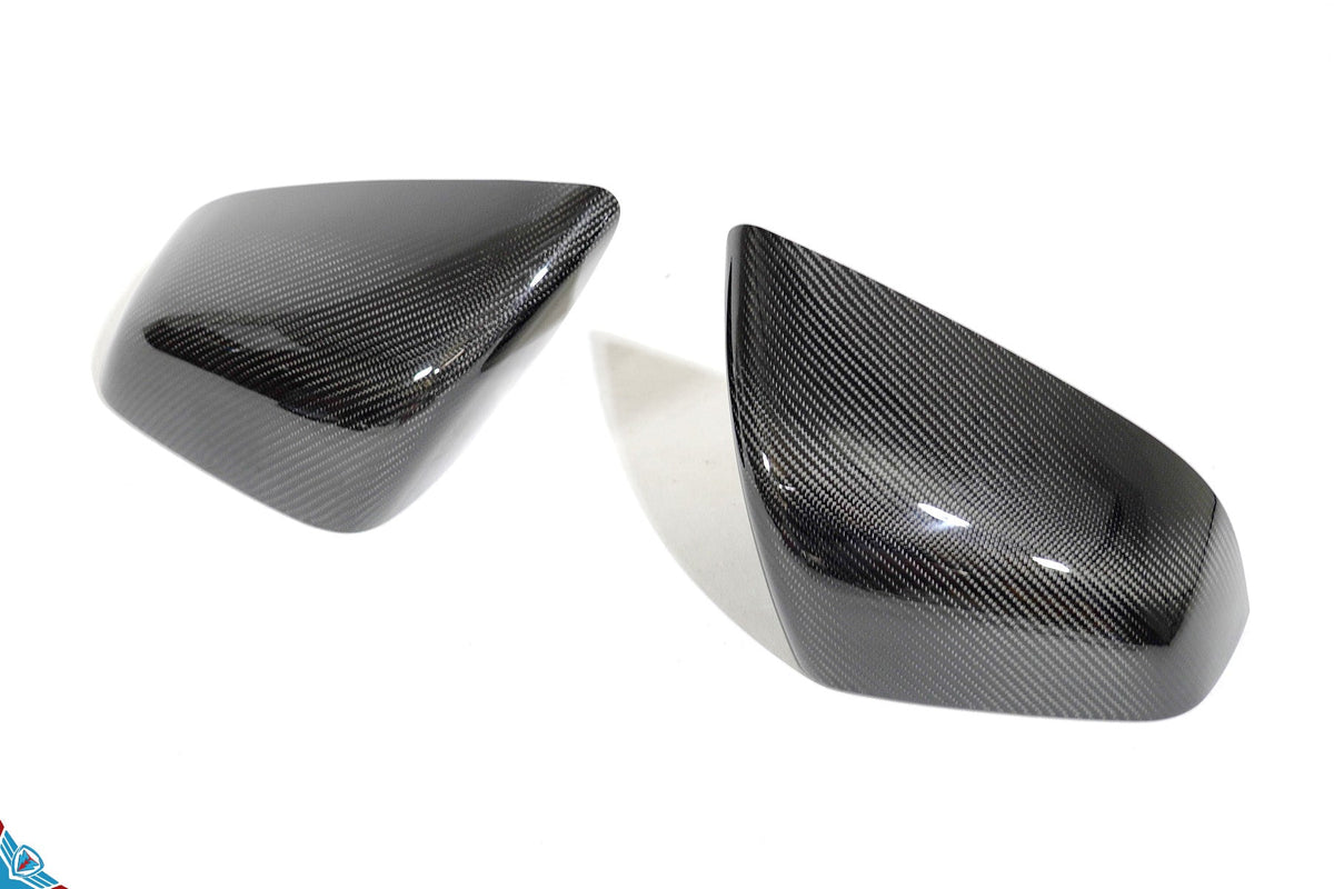 2016-2026 Tesla Model X OEM Design Dry Carbon Fiber Mirror Cover Overlays | FYBR Aerodynamics — photo 3 of 10