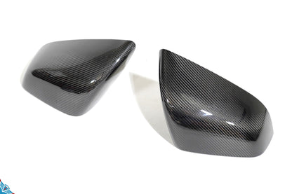2016-2026 Tesla Model X OEM Design Dry Carbon Fiber Mirror Cover Overlays | FYBR Aerodynamics — photo 3 of 10