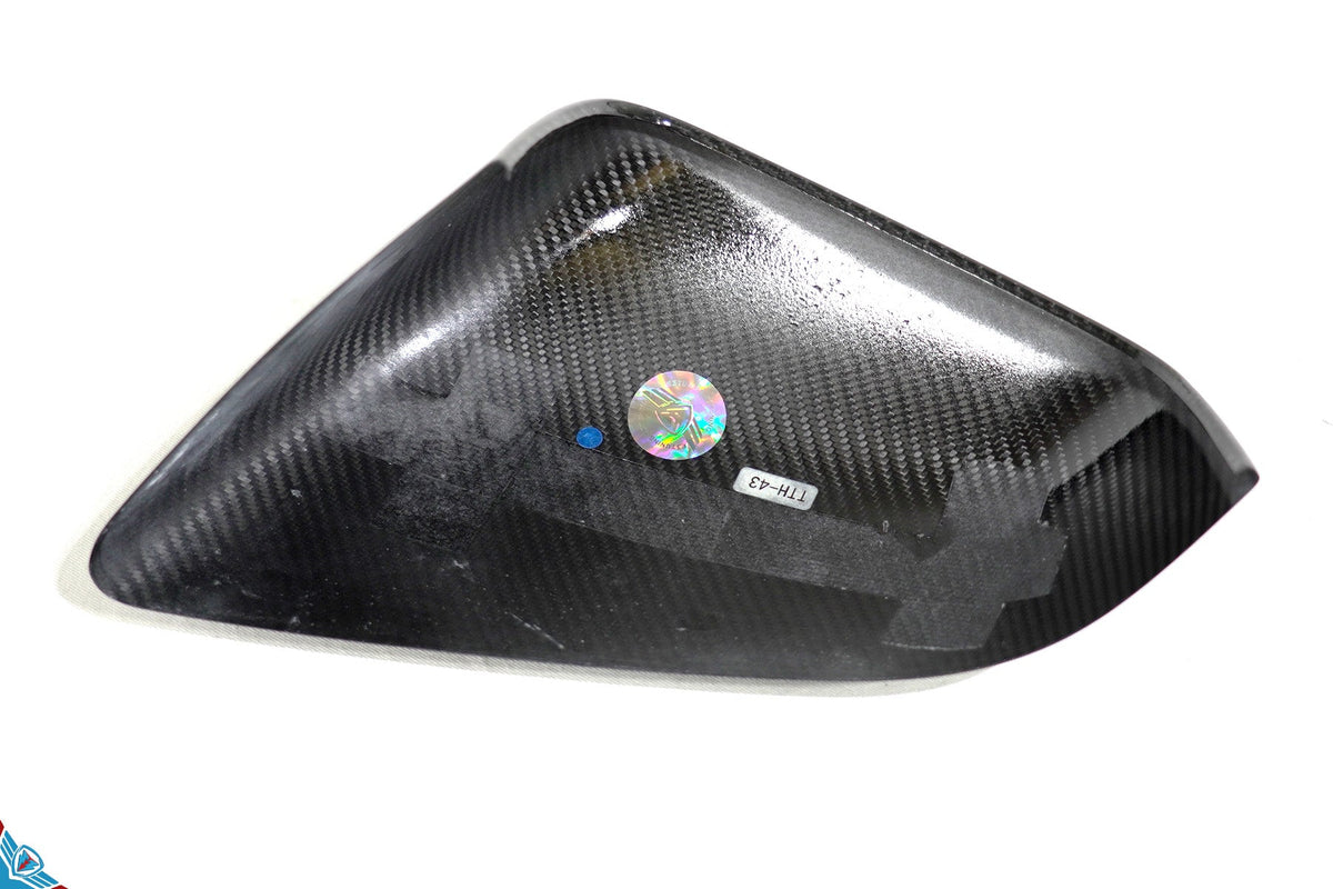 2016-2026 Tesla Model X OEM Design Dry Carbon Fiber Mirror Cover Overlays | FYBR Aerodynamics — photo 5 of 10