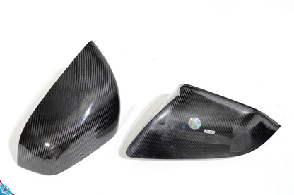 2016-2026 Tesla Model X OEM Design Dry Carbon Fiber Mirror Cover Overlays | FYBR Aerodynamics — photo 6 of 10