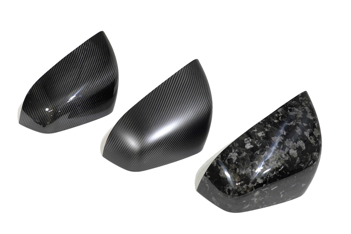 2016-2026 Tesla Model X OEM Design Dry Carbon Fiber Mirror Cover Overlays | FYBR Aerodynamics — photo 1 of 10