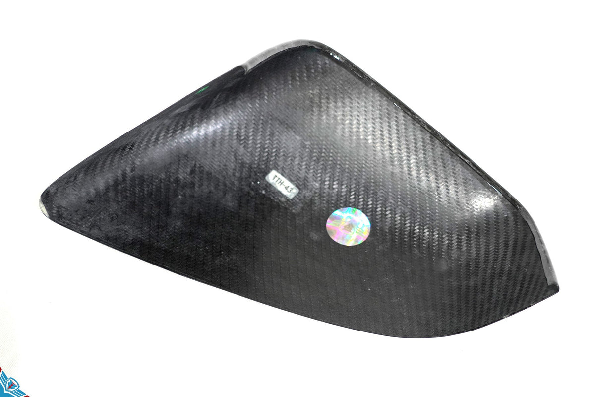 2016-2026 Tesla Model X OEM Design Dry Carbon Fiber Mirror Cover Overlays | FYBR Aerodynamics