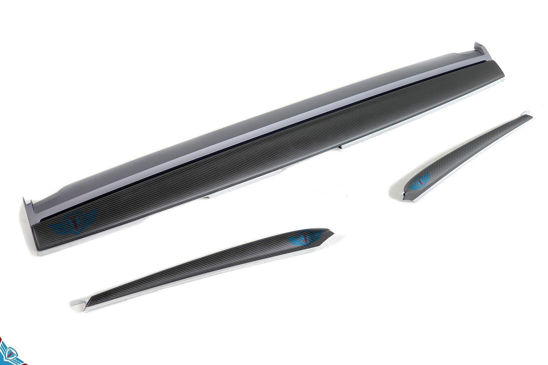 2017-2023 Tesla Model 3 & Model Y (1st-Gen) Matte Carbon Fiber Dashboard & Front Door Trim Replacement Kit | FYBR Aerodynamics — photo 1 of 8