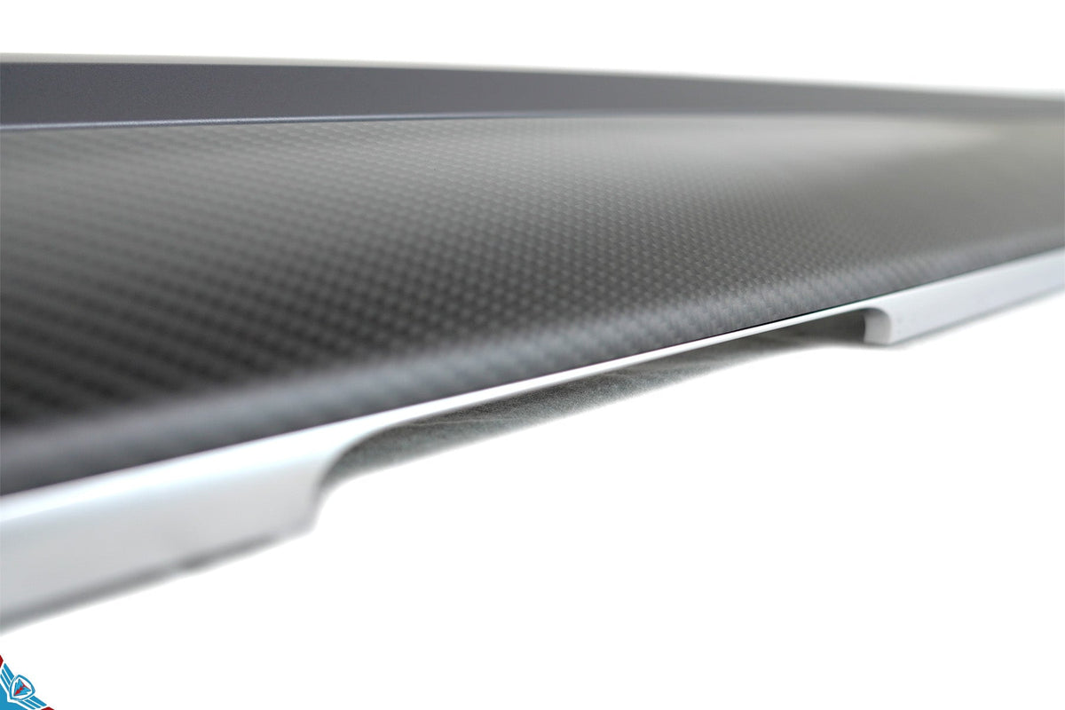 2017-2023 Tesla Model 3 & Model Y (1st-Gen) Matte Carbon Fiber Dashboard & Front Door Trim Replacement Kit | FYBR Aerodynamics — photo 3 of 8