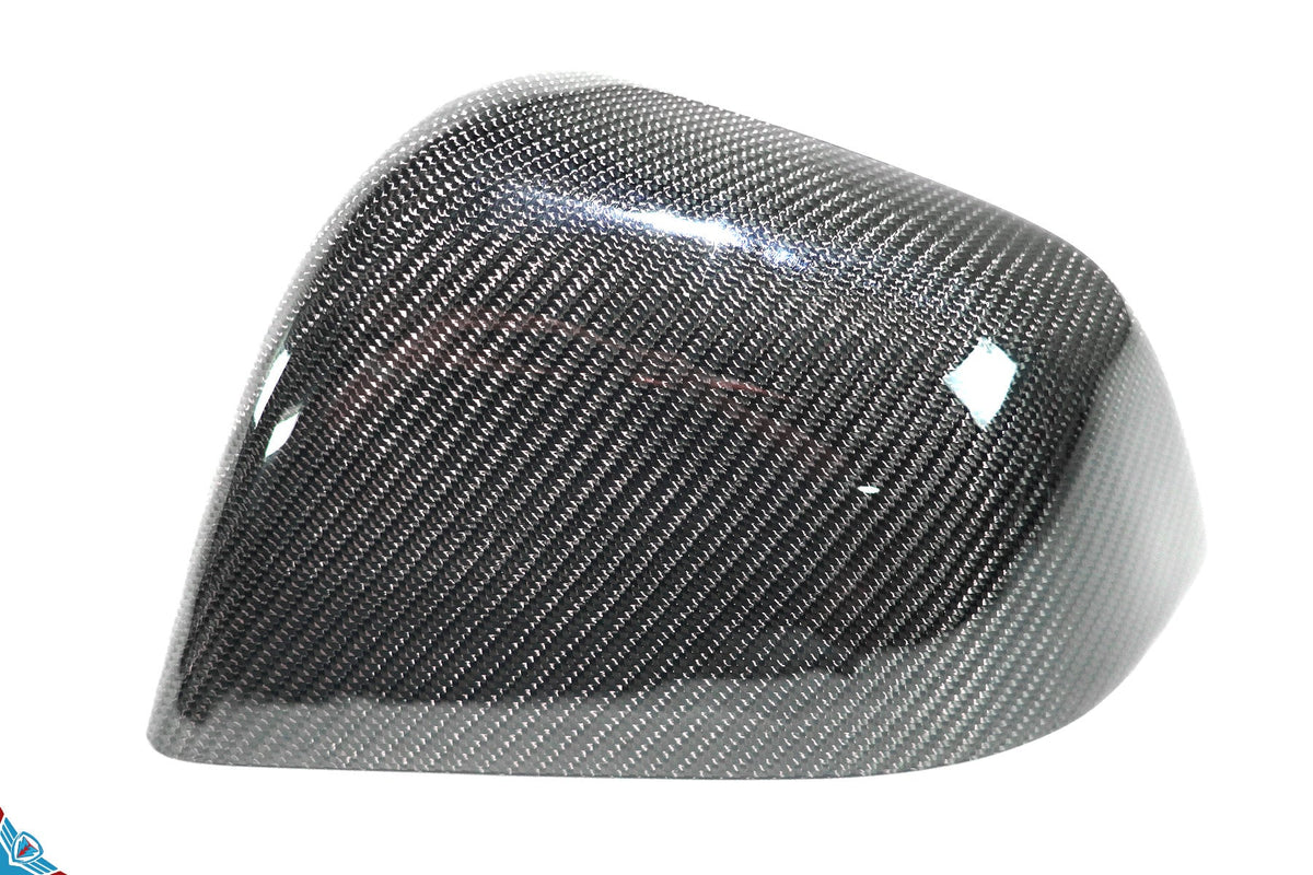 2020-2024 Tesla Model Y (1st-Gen) OEM Replacement Style Carbon Fiber Mirror Covers | FYBR Aerodynamics — photo 3 of 10
