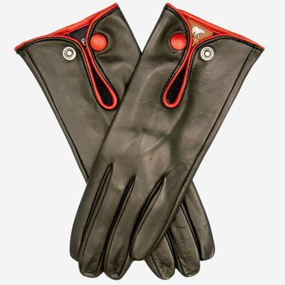 GG4110 (black/red) - Women's Italian casual car gloves — photo 1 of 7