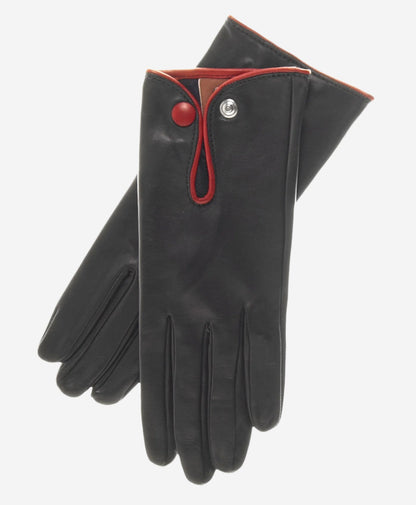 GG4110 (black/red) - Women's Italian casual car gloves — photo 2 of 7