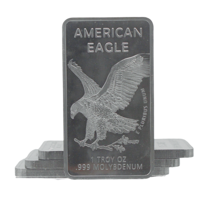 1 Troy Ounce OZ .999 Pure Molybdenum Precious Metal Walking Liberty American Eagle Silver Rare Metal Bar