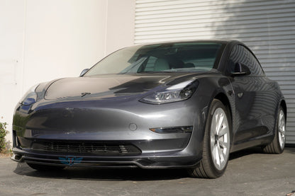 2017-2023 Tesla Model 3 (MK1) ATS Style Carbon Fiber Front Lip | FYBR Aerodynamics — photo 1 of 10