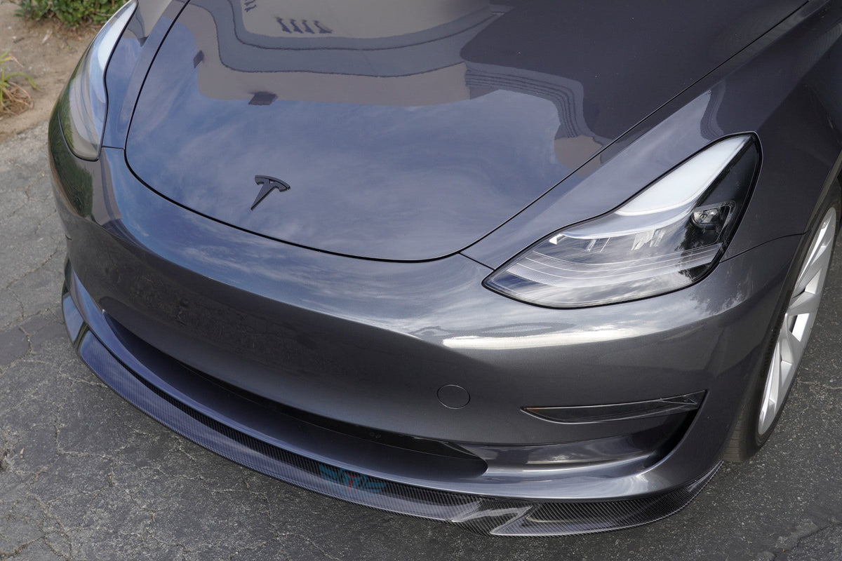 2017-2023 Tesla Model 3 (MK1) ATS Style Carbon Fiber Front Lip | FYBR Aerodynamics — photo 3 of 10