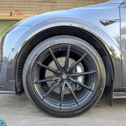 2020-2024 Tesla Model Y (1st-Gen) SDX Style Dry Carbon Fiber Fender Flares | FYBR Aerodynamics — photo 6 of 10